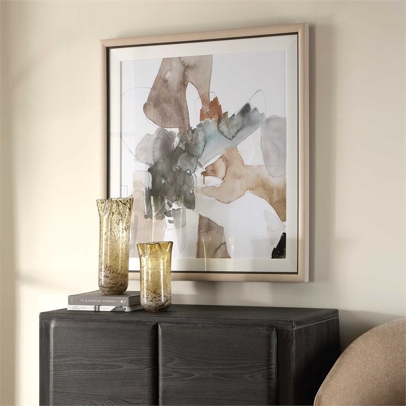 Uttermost Cohesion Framed Abstract Print in Multi-Color