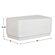 Uttermost Saltwater Concrete Coffee Table in White