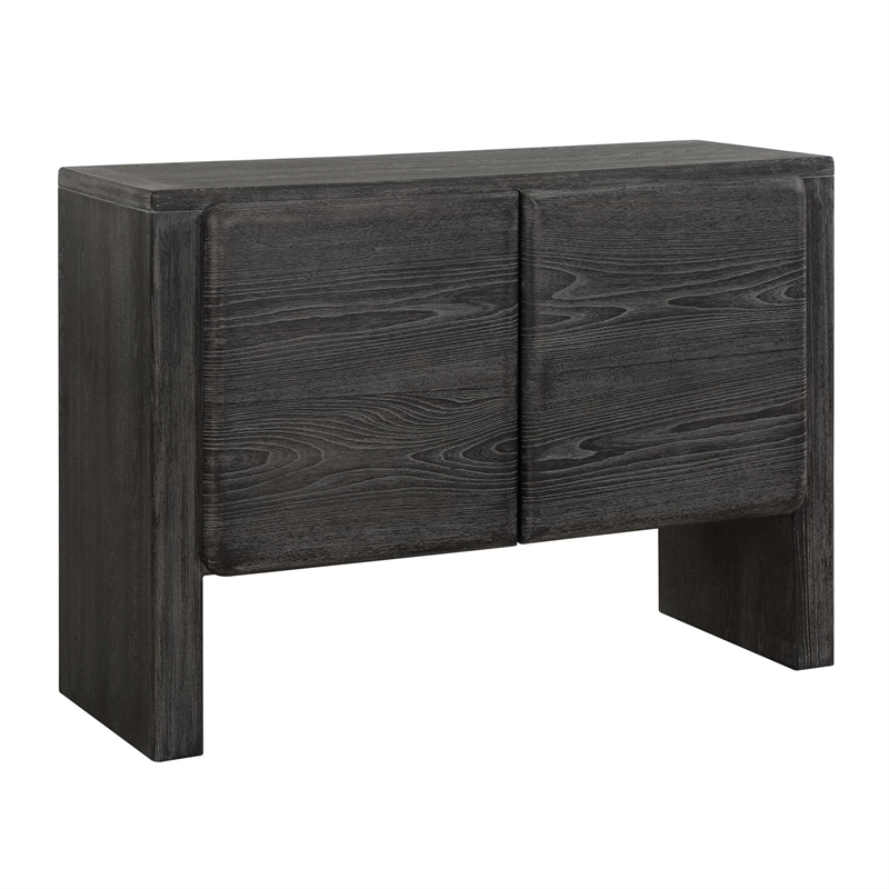 Uttermost Bierk Dark Stain 2 Door Cabinet in Black