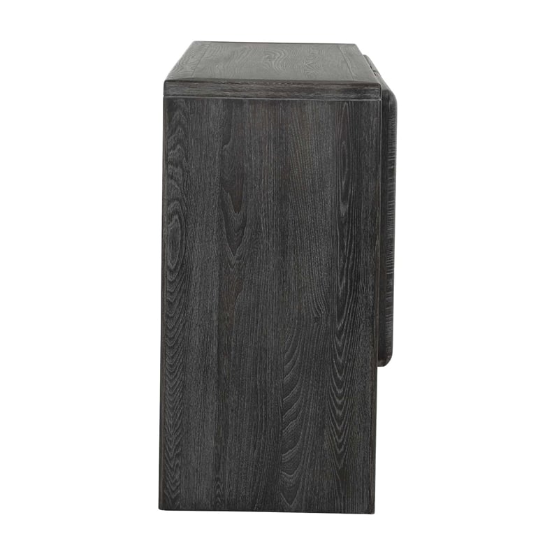 Uttermost Bierk Dark Stain 2 Door Cabinet in Black