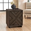 Uttermost Barrett Dark Charcoal Oak Cabinet in Black