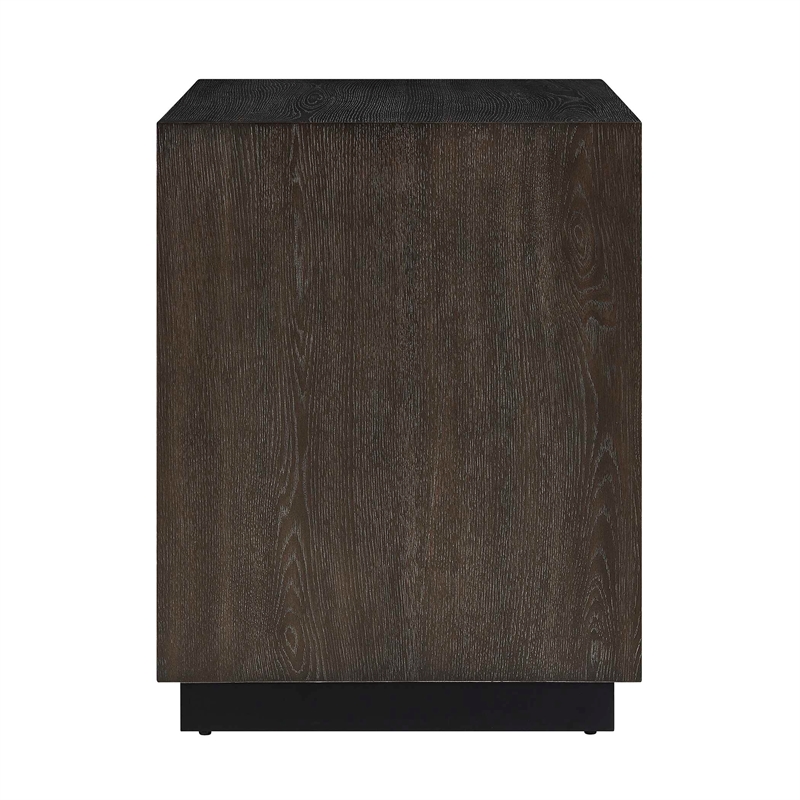 Uttermost Barrett Dark Charcoal Oak Cabinet in Black