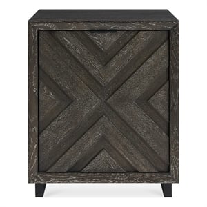 Uttermost Barrett Dark Charcoal Oak Cabinet in Black