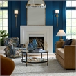Uttermost Lainey Floral Upholstered Armchair in Blue