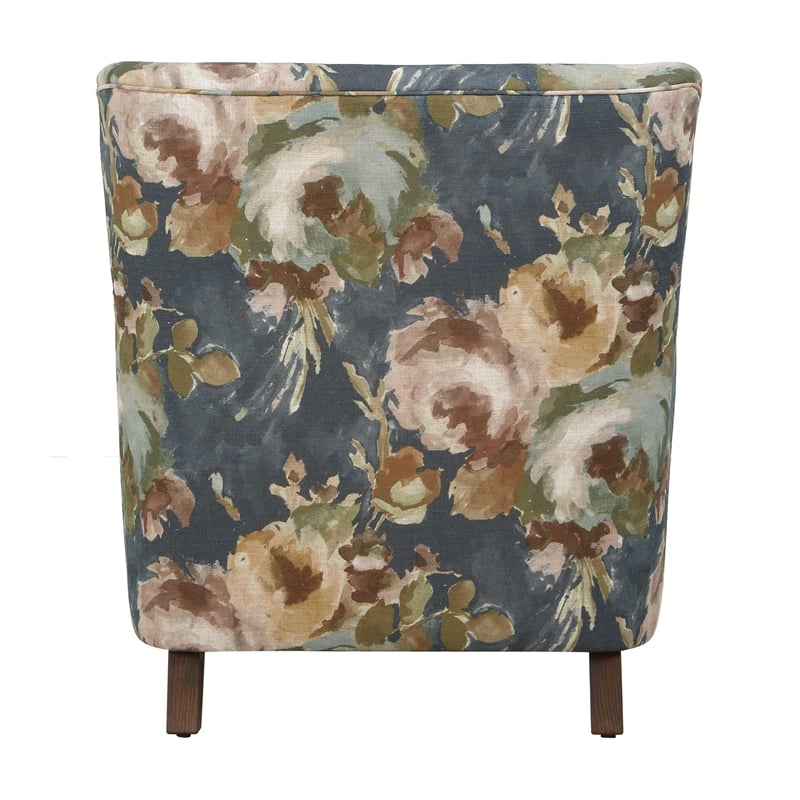 Uttermost Lainey Floral Upholstered Armchair in Blue