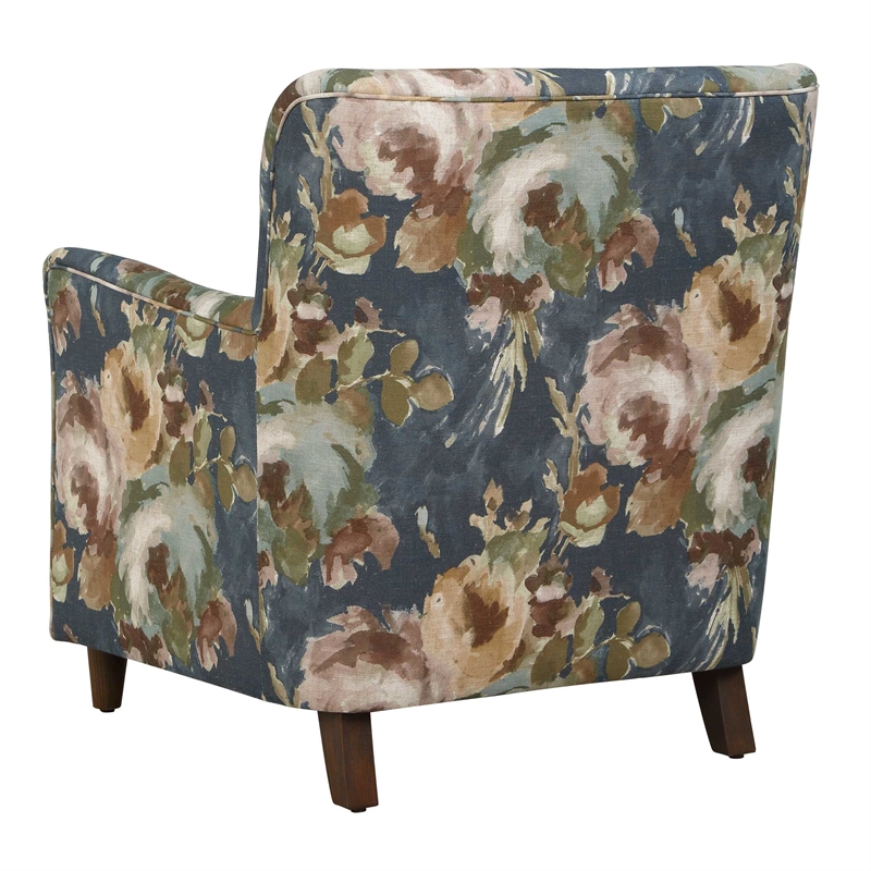 Uttermost Lainey Floral Upholstered Armchair in Blue