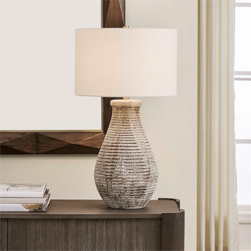 Uttermost Dorothea Textured Table Lamp in Brown