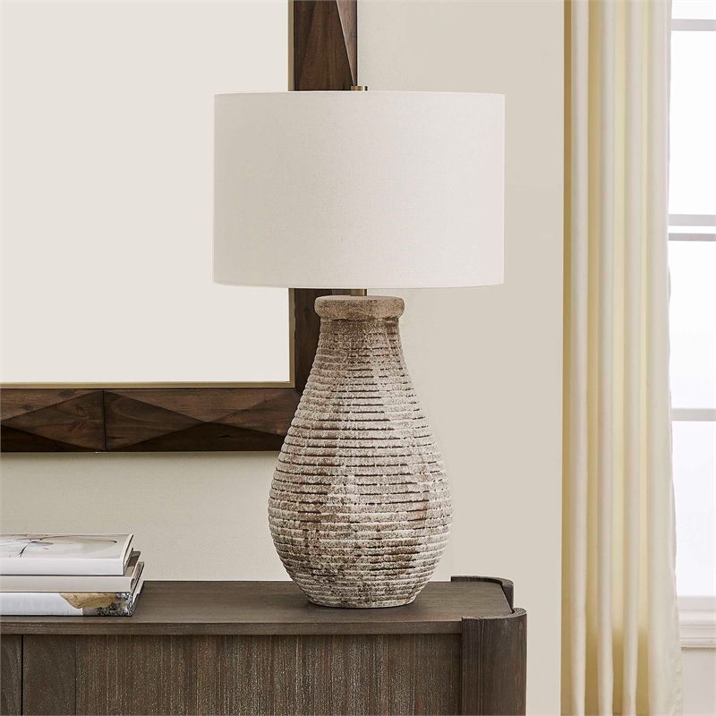 Uttermost Dorothea Textured Table Lamp in Brown