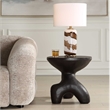 Uttermost Veta Indoor-Outdoor Organic Design Accent Table in Black