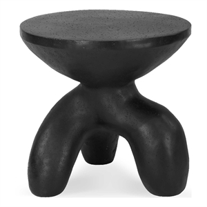 Uttermost Veta Indoor-Outdoor Organic Design Accent Table in Black