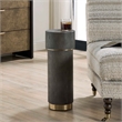 Uttermost Wessex Charcoal Drink Table with Brass Accents
