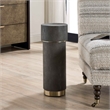 Uttermost Wessex Charcoal Drink Table with Brass Accents