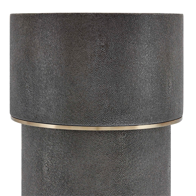 Uttermost Wessex Charcoal Drink Table with Brass Accents