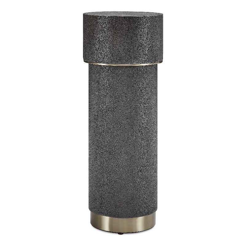 Uttermost Wessex Charcoal Drink Table with Brass Accents