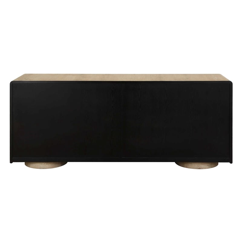 Uttermost Evanston 4 Door Natural Oak Cabinet