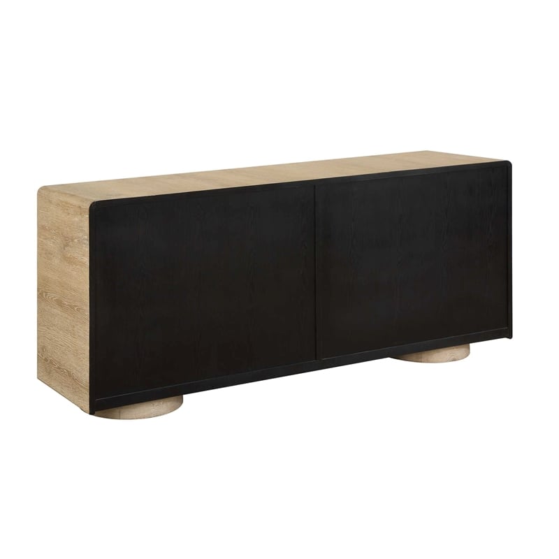 Uttermost Evanston 4 Door Natural Oak Cabinet