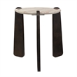 Uttermost Talud Modern Marble Side Table in Bronze