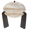 Uttermost Talud Modern Marble Side Table in Bronze