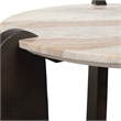 Uttermost Talud Modern Marble Side Table in Bronze