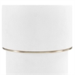 Uttermost Wessex Drink Table in White Faux Shagreen / Brushed Brass