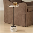 Uttermost Brunson Marble Drink Table in White