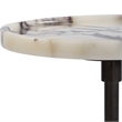 Uttermost Brunson Marble Drink Table in White