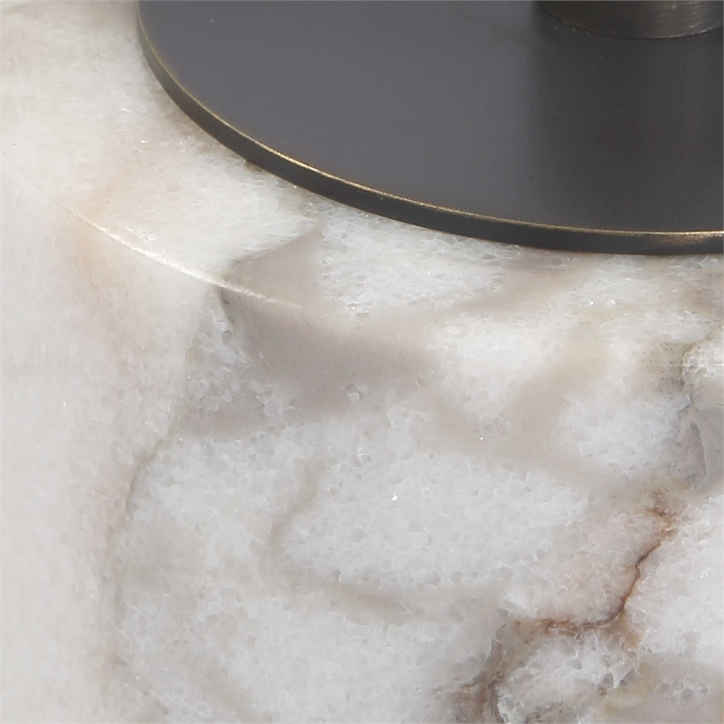 Uttermost Brunson Marble Drink Table in White