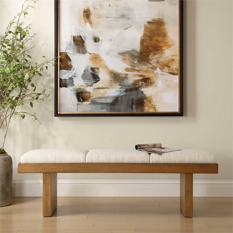 Uttermost Haden Upholstery Bench in White