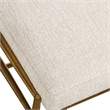 Uttermost Karleen Plush Small Ivory Chenille Bench inn Antique Brass Finish