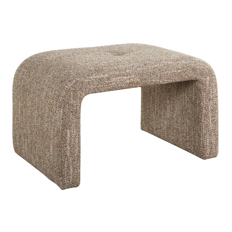 Uttermost Leora Upholstered Modern Small Bench in Brown