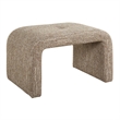 Uttermost Leora Upholstered Modern Small Bench in Brown
