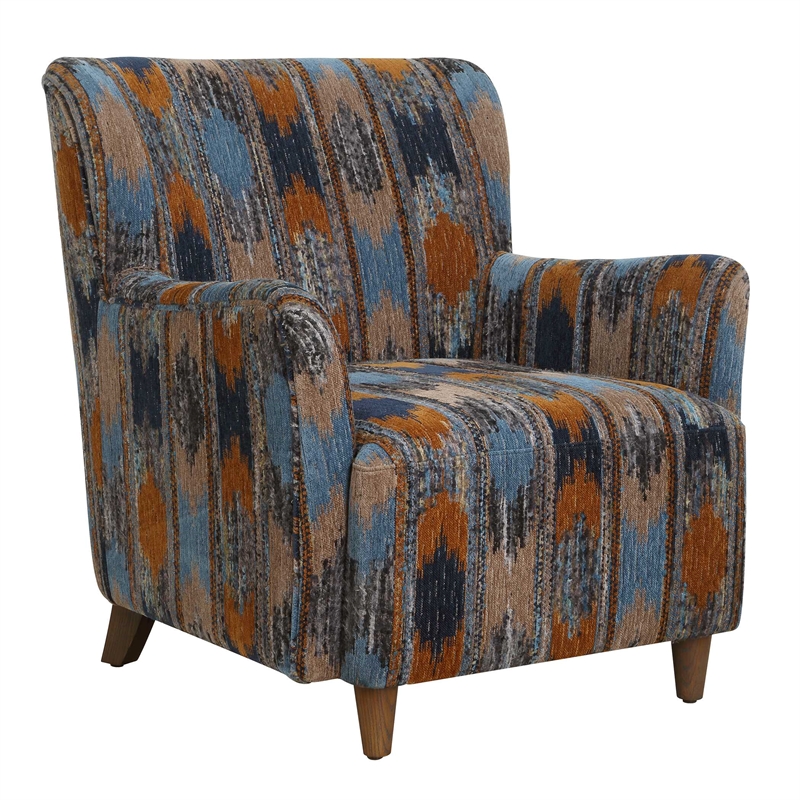 Uttermost Lainey Upholstered Ikat Armchair in Multi-Color