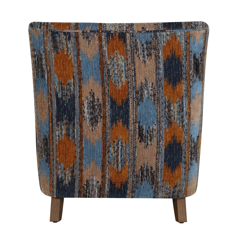 Uttermost Lainey Upholstered Ikat Armchair in Multi-Color