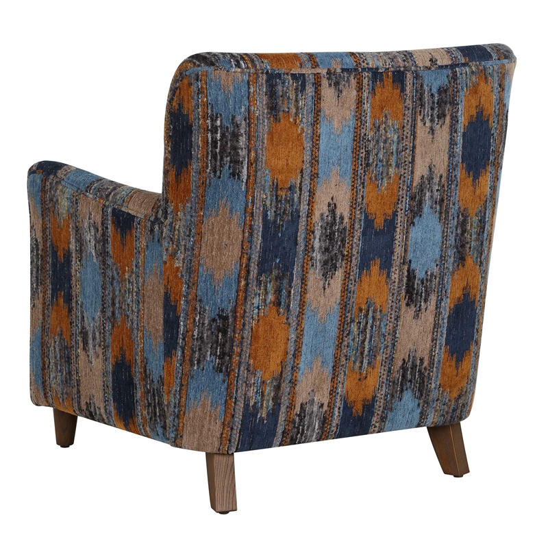 Uttermost Lainey Upholstered Ikat Armchair in Multi-Color