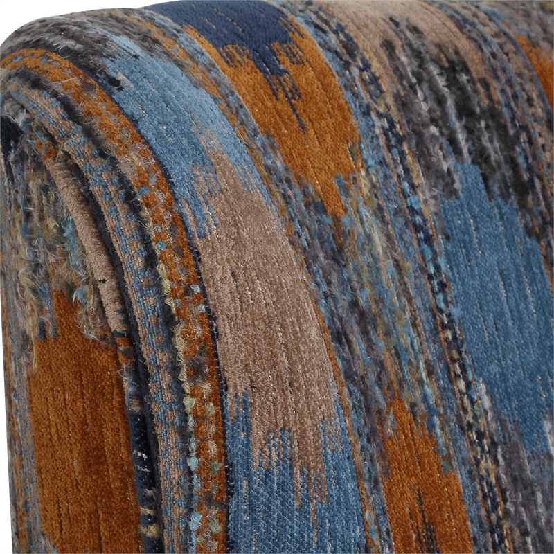 Uttermost Lainey Upholstered Ikat Armchair in Multi-Color
