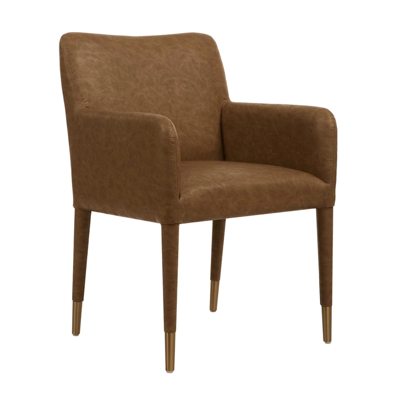 Uttermost Conifer Dining Armchair in Camel