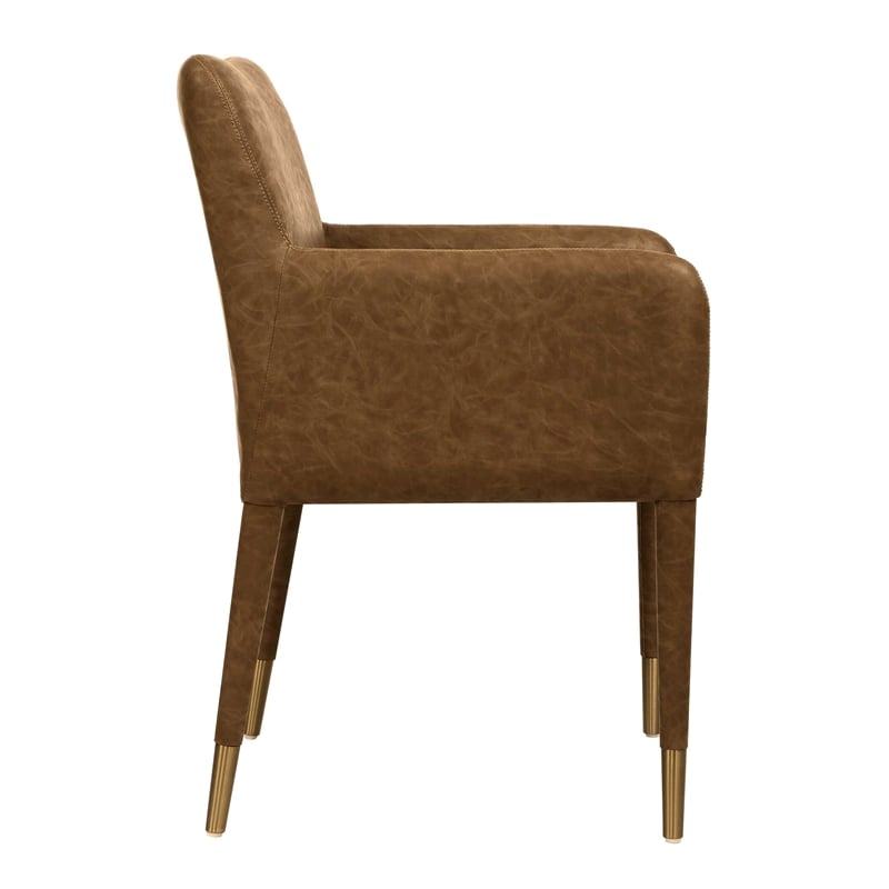 Uttermost Conifer Dining Armchair in Camel