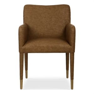 Uttermost Conifer Dining Armchair in Camel