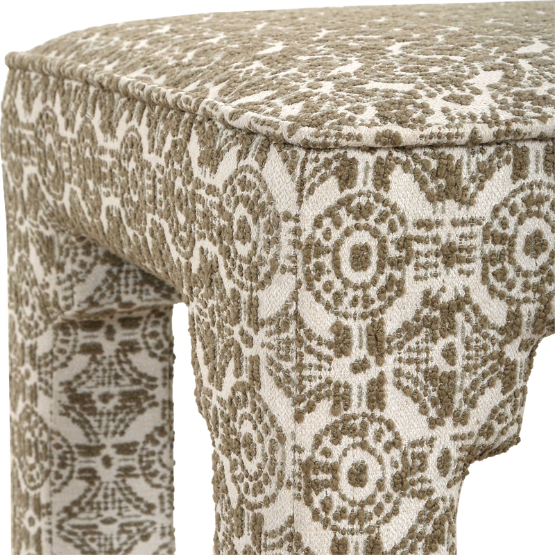 Uttermost Satoria Upholstered Small Bench in Green