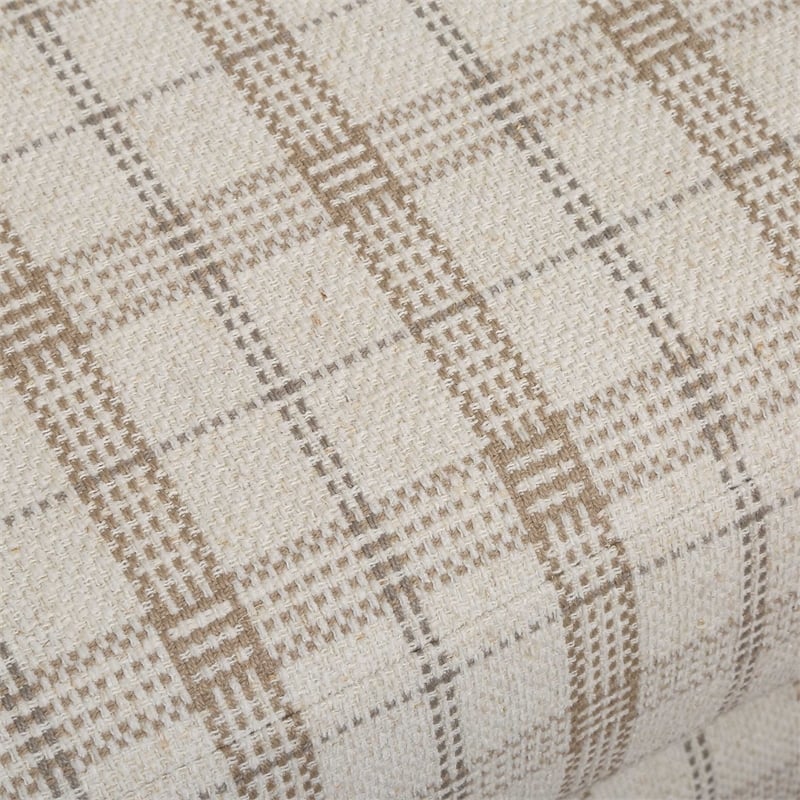 Uttermost Basie Casual Linen Swivel Chair in White