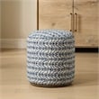 Uttermost Cas Fabric Ottoman in Blue