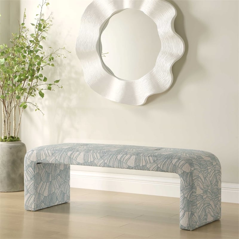 Uttermost Amie Spa Bench in Blue