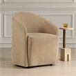 Uttermost Harbor Crosshatched Polyester Velvet Dining Chair in Flax