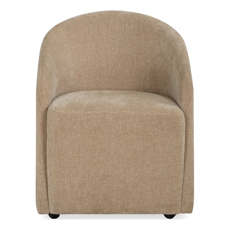 Uttermost Harbor Crosshatched Polyester Velvet Dining Chair in Flax