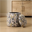 Uttermost Arem Upholstered Ottoman in Multi-Color