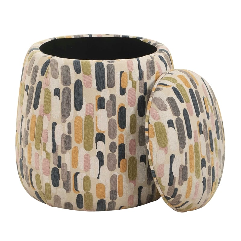 Uttermost Arem Upholstered Ottoman in Multi-Color