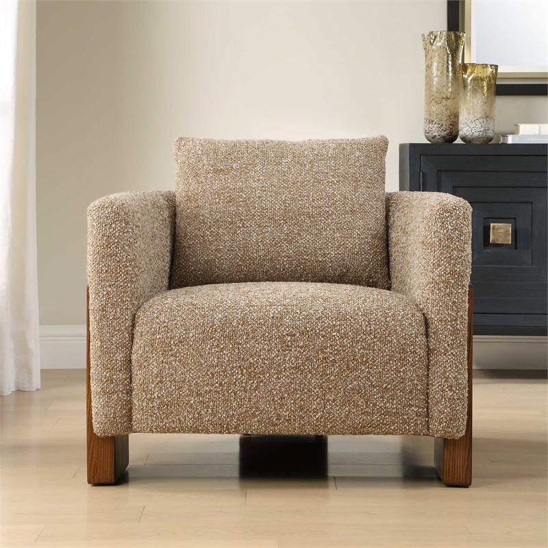 Uttermost Halligan Upholstered Accent Chair in Brown
