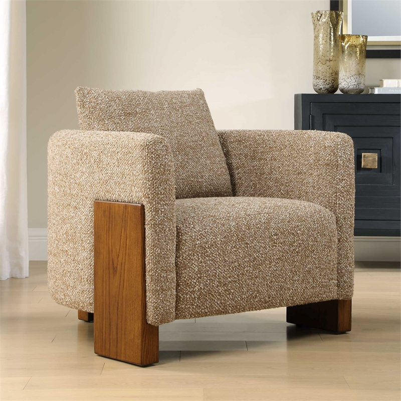 Uttermost Halligan Upholstered Accent Chair in Brown