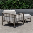 Uttermost Borneo Cushion Outdoor Ottoman in White
