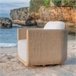 Uttermost Santorini Outdoor Swivel Lounge Chair in Brown